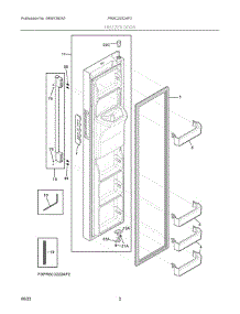 02 - Freezer Door parts for Electrolux Refrigerator PRSC2222AF3 from AppliancePartsPros.com