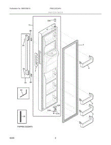 02 - Freezer Door parts for Electrolux Refrigerator PRSC2222AF4 from AppliancePartsPros.com