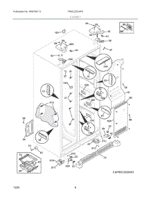 04 - Cabinet parts for Electrolux Refrigerator PRSC2222AF6 from AppliancePartsPros.com