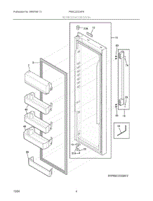 03 - Refrigerator Door parts for Electrolux Refrigerator PRSC2222AF6 from AppliancePartsPros.com