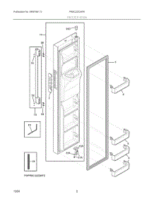 02 - Freezer Door parts for Electrolux Refrigerator PRSC2222AF6 from AppliancePartsPros.com