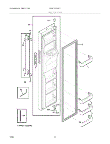 02 - Freezer Door parts for Electrolux Refrigerator PRSC2222AF7 from AppliancePartsPros.com