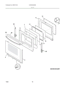 05 - Door parts for Electrolux Range SCRE3054AWE from AppliancePartsPros.com