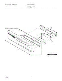 02 - Control Panel parts for Electrolux Dishwasher TDPC4221AW0A from AppliancePartsPros.com