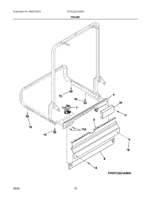 06 - Frame parts for Electrolux Dishwasher TDPC4221AW0A from AppliancePartsPros.com