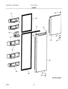 02 - Doors parts for Electrolux Refrigerator TRTE1831AW from AppliancePartsPros.com