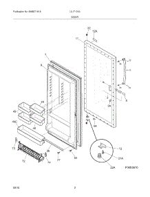 03 - Door parts for Electrolux Freezer UL1710A0 from AppliancePartsPros.com