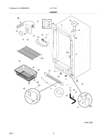 05 - Cabinet parts for Electrolux Freezer UL1710A1 from AppliancePartsPros.com
