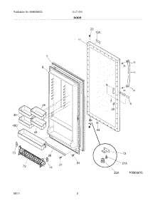 03 - Door parts for Electrolux Freezer UL1710A1 from AppliancePartsPros.com