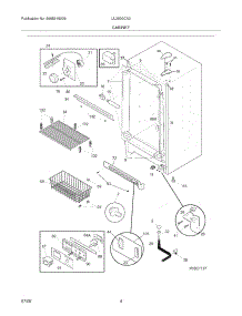 05 - Cabinet parts for Electrolux Freezer UL2500CA3 from AppliancePartsPros.com