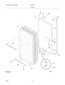 03 - Door parts for Electrolux Freezer UL2500CA3 from AppliancePartsPros.com