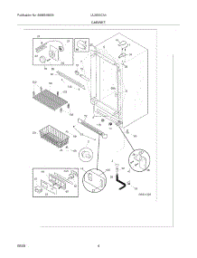 05 - Cabinet parts for Electrolux Freezer UL2500CA4 from AppliancePartsPros.com