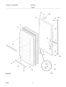 03 - Door parts for Electrolux Freezer UL2500CA4 from AppliancePartsPros.com