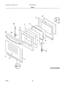 05 - Door parts for Electrolux Range VCRC3016AWE from AppliancePartsPros.com