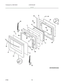 05 - Door parts for Electrolux Range VCRE3054ASF from AppliancePartsPros.com