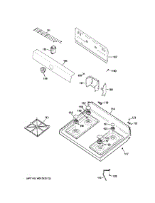 Control Panel Cooktop parts for Ge Range AGBS45DEF2WS from AppliancePartsPros.com