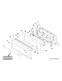 Upper Door parts for Ge Range C2S950P4M4W2 from AppliancePartsPros.com