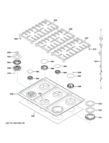 Cooktop parts for Ge Range C2Y486P4T1W2 from AppliancePartsPros.com