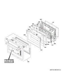 Large Door Assembly parts for Ge Range C2Y486P4T1W2 from AppliancePartsPros.com