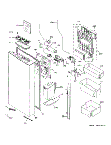 Left Door & Water Pitcher parts for Ge Refrigerator CAE28DM5TBS5 from AppliancePartsPros.com