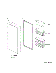 Freezer Door parts for Ge Refrigerator CAE28DM5TCS5 from AppliancePartsPros.com
