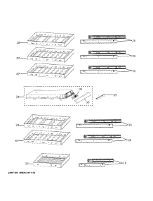 Shelves parts for Ge Refrigerator CCP06DP3PBD1 from AppliancePartsPros.com