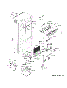 Cabinet 2 parts for Ge Refrigerator CDB36LP2RBS1 from AppliancePartsPros.com