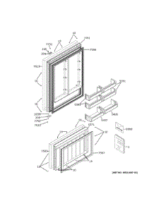 Doors parts for Ge Refrigerator CDB36RP2PBS1 from AppliancePartsPros.com