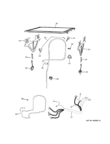Lid Link Components parts for Ge Washer CDD220P2W0S1 from AppliancePartsPros.com