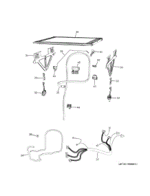 Lid Link & Components parts for Ge Washer CDD420P3T1D1 from AppliancePartsPros.com