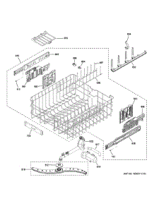 Upper Rack Assembly parts for Ge Dishwasher CDP888M5V1S5 from AppliancePartsPros.com