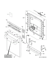 Escutcheon & Door Assembly parts for Ge Dishwasher CDT828P2V1S1 from AppliancePartsPros.com