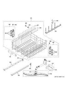 Upper Rack Assembly parts for Ge Dishwasher CDT828P2V2S1 from AppliancePartsPros.com