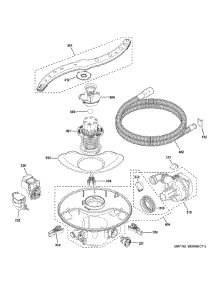 Motor Sump Filter Assembly parts for Ge Dishwasher CDT828P2V3S1 from AppliancePartsPros.com