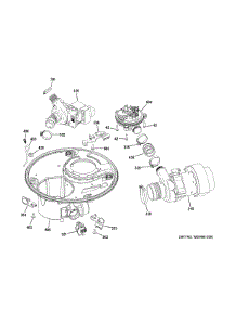 Sump Motor Mechanism parts for Ge Dishwasher CDT845P2N0S1 from AppliancePartsPros.com