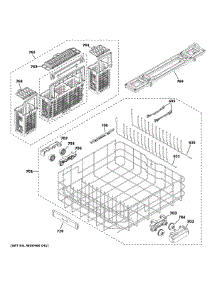 Lower Rack Assembly parts for Ge Dishwasher CDT845P2N0S1 from AppliancePartsPros.com