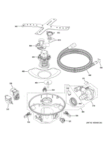 Motor Sump Filter Assembly parts for Ge Dishwasher CDT845P2NBS1 from AppliancePartsPros.com