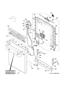 Escutcheon Door Assembly parts for Ge Dishwasher CDT845P3NBD1 from AppliancePartsPros.com