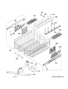 Lower Rack Assembly parts for Ge Dishwasher CDT845P4N4W2 from AppliancePartsPros.com