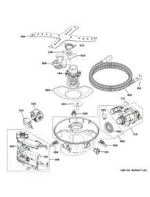 Motor Sump Filter Assembly parts for Ge Dishwasher CDT855P2N5S1 from AppliancePartsPros.com