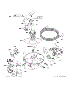 Motor, Sump & Filter Assembly parts for Ge Dishwasher CDT875P4N6W2 from AppliancePartsPros.com