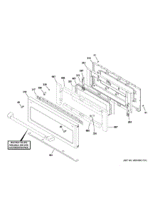 Upper Door parts for Ge Range CES750P4M4W2 from AppliancePartsPros.com
