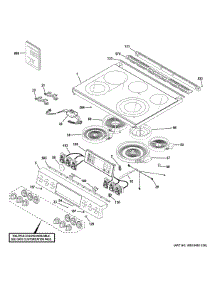 Control Panel Cooktop parts for Ge Range CES750P4M5W2 from AppliancePartsPros.com
