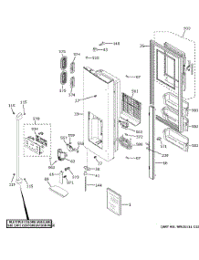 Freezer Door parts for Ge Refrigerator CFE26KP2NLS1 from AppliancePartsPros.com