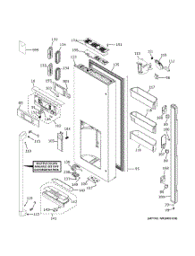Dispenser Door parts for Ge Refrigerator CFE28TP2MMS1 from AppliancePartsPros.com