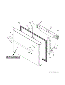 Freezer Door parts for Ge Refrigerator CFE28TP3MCD1 from AppliancePartsPros.com