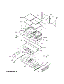 Fresh Food Shelves parts for Ge Refrigerator CFE28TP3MMD1 from AppliancePartsPros.com