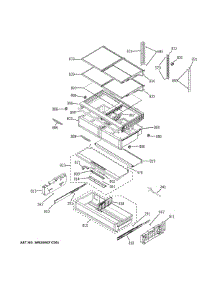 Freezer Shelves parts for Ge Refrigerator CFE28UP2MKS1 from AppliancePartsPros.com