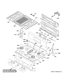 Control Panel Cooktop parts for Ge Range CGB500P2M1S1 from AppliancePartsPros.com