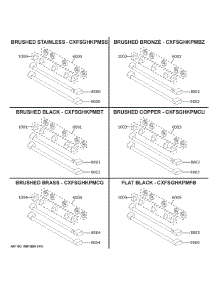Cafe Customization parts for Ge Range CGB500P2M1S1 from AppliancePartsPros.com